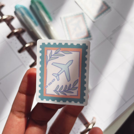 Airplane Stamp Journal Sticker