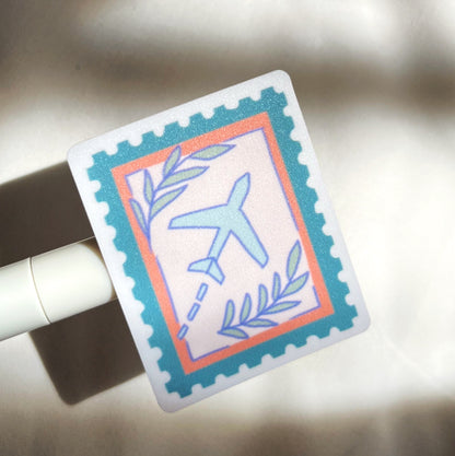 Airplane Stamp Journal Sticker